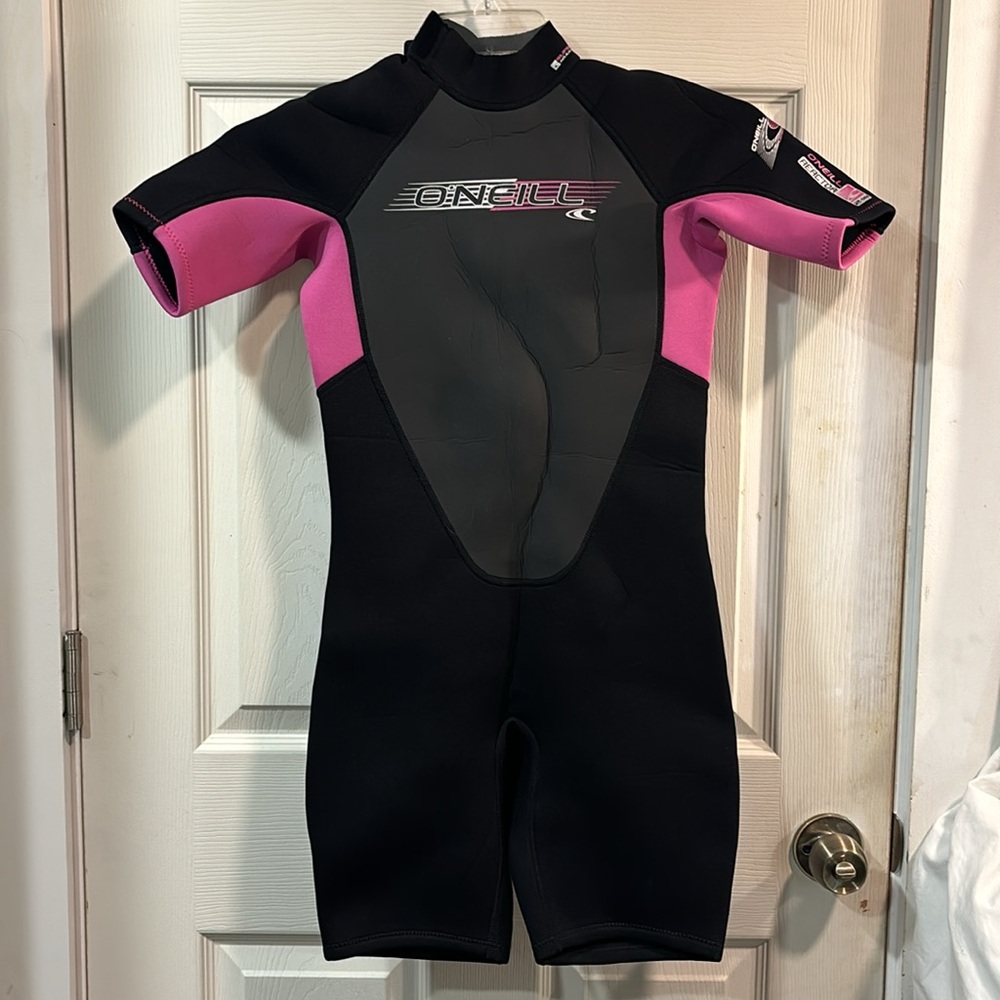 O'Neill Black and Pink Women's Swim Wetsuit
